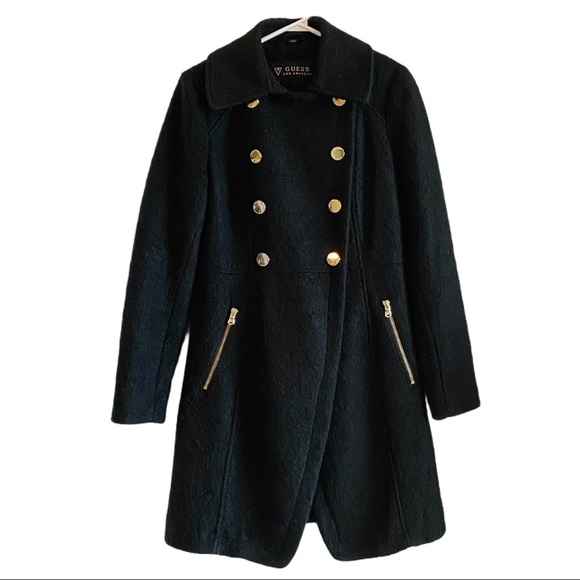 Guess Jackets & Blazers - Guess military style wool blend winter coat